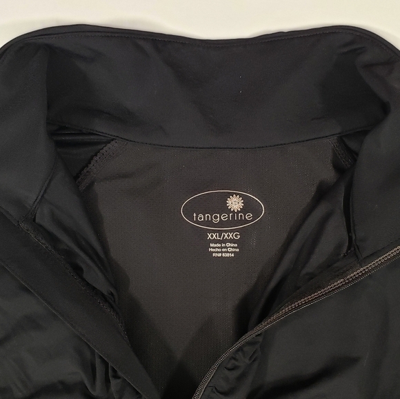 Tangerine Black Pull-Over Running Jacket Size 2X Pocket on Back - Picture 3 of 8